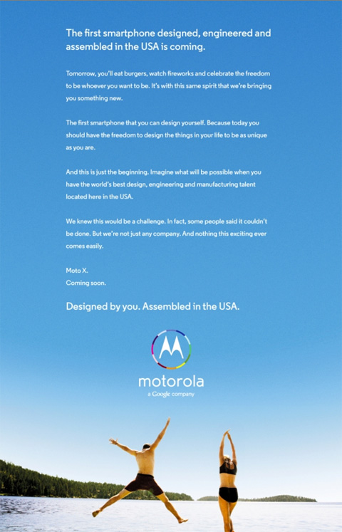 Motorola Moto X Ad